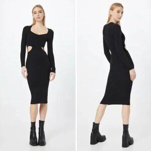 abercrombie A&F - Women's Long-Sleeve Cutout Midi Sweater Dress - Size S